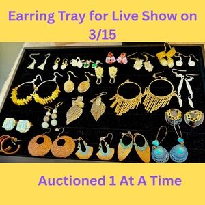 Earring Tray for Live Show on 3/15